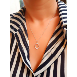 Κολιέ λευκόχρυσο 9 καρατίων