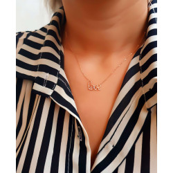 Κολιέ Ροζ Χρυσο 14 καρατίων