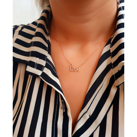 Κολιέ Ροζ Χρυσο 14 καρατίων