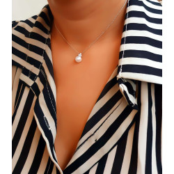 Κολιέ λευκόχρυσο 14 καρατίων