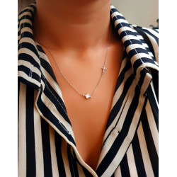 Κολιέ λευκόχρυσο 14 καρατίων