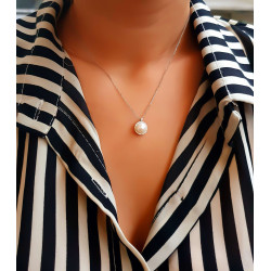 Κολιέ λευκόχρυσο 14 καρατίων