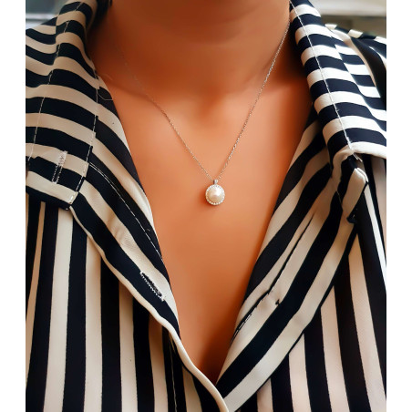 Κολιέ λευκόχρυσο 14 καρατίων