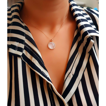 Κολιέ Ροζ Χρυσο 14 καρατίων