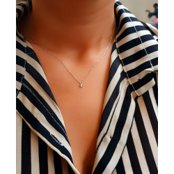 Κολιέ λευκόχρυσο 14 καρατίων