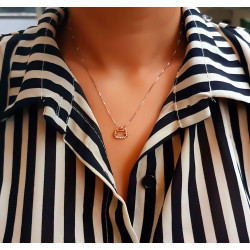 Κολιέ λευκόχρυσο 14 καρατίων