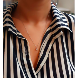 Κολιέ λευκόχρυσο 14 καρατίων