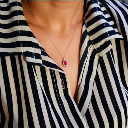 Κολιέ λευκόχρυσο 9 καρατίων