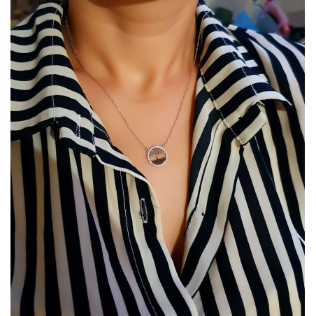 Κολιέ λευκόχρυσο 9 καρατίων