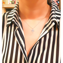 Κολιέ λευκόχρυσο 14 καρατίων