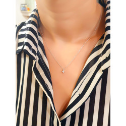 Κολιέ λευκόχρυσο 9 καρατίων