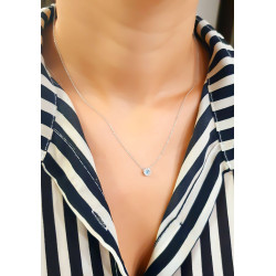 Κολιέ λευκόχρυσο 14 καρατίων