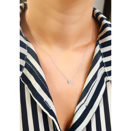 Κολιέ λευκόχρυσο 14 καρατίων