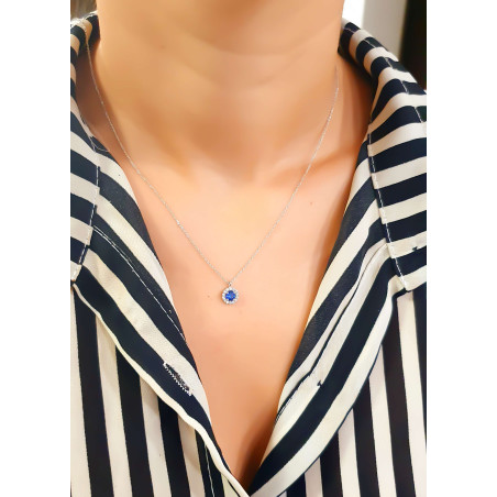 Κολιέ λευκόχρυσο 14 καρατίων