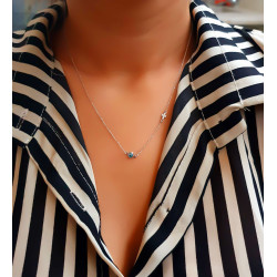 Κολιέ Λευκόxρυσo 14 καρατίων