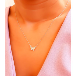 Κολιέ λευκόχρυσο 14 καρατίων