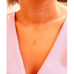 Κολιέ λευκόχρυσο 14 καρατίων