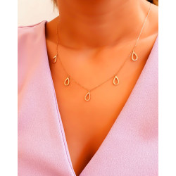 Κολιέ Ροζ Χρυσο 14 καρατίων