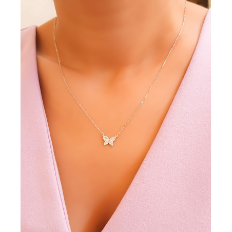 Κολιέ λευκόχρυσο 14 καρατίων