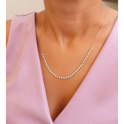 Κολιέ λευκόχρυσο 14 καρατίων