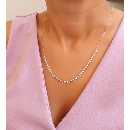 Κολιέ λευκόχρυσο 14 καρατίων