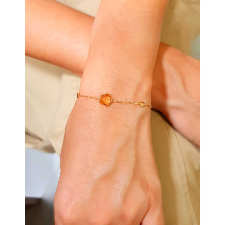 Βραχιόλι χρυσός 14 καρατίων με σιτρίν