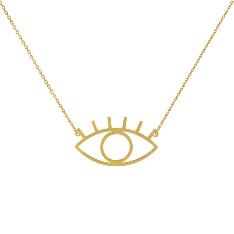 Κολιέ  Χρυσό 14 καρατίων με μάτι