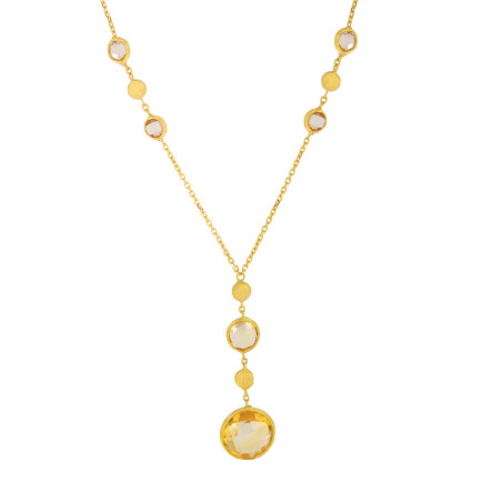 Κολιέ  Χρυσό 14 καρατίων Με Σιτρίν