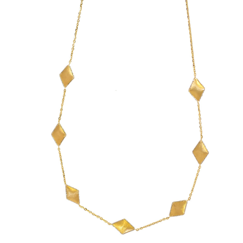 Κολιέ  Χρυσό 14 καρατίων με ρόμβους