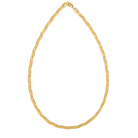 Κολιέ  Χρυσό 14 καρατίων Λαιμαριά Στριφτή