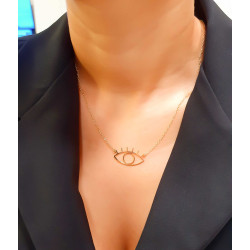 Κολιέ  Χρυσό 14 καρατίων με μάτι