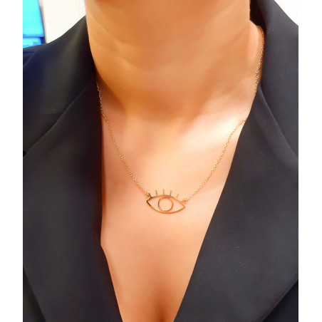 Κολιέ  Χρυσό 14 καρατίων με μάτι