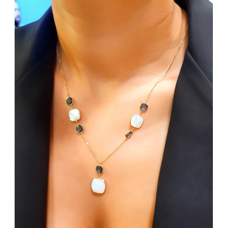 Κολιέ χρυσό 14 καρατίων με ζιργκον