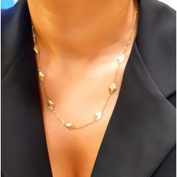 Κολιέ χρυσό 14 καρατίων με ζιργκον