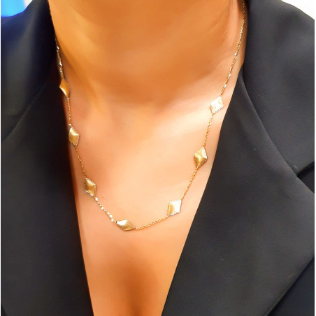 Κολιέ χρυσό 14 καρατίων με ζιργκον