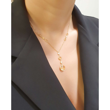 Κολιέ  Χρυσό 14 καρατίων Με Σιτρίν