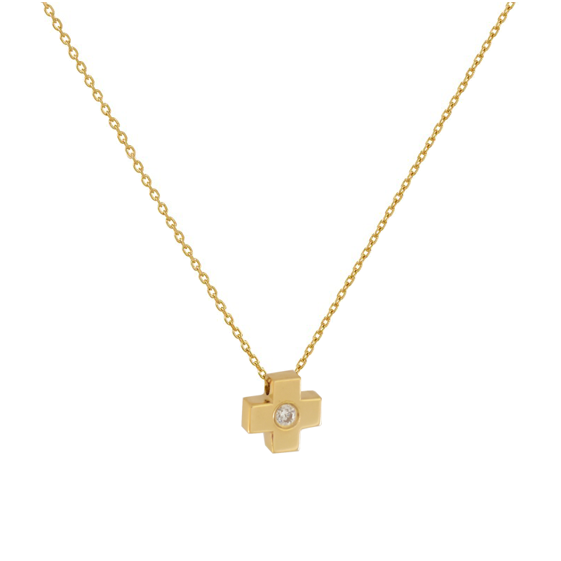 Κολιέ χρυσό 14 καρατίων σταυρουδάκι