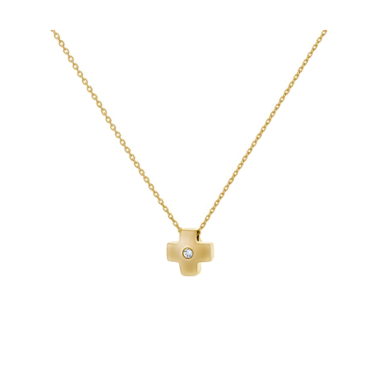 Κολιέ χρυσό 14 καρατίων σταυρουδάκι