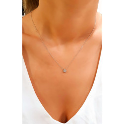 Κολιέ λευκόχρυσο 14 καρατίων σταυρουδάκι