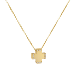 Κολιέ χρυσό 14 καρατίων σταυρουδάκι