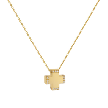 Κολιέ χρυσό 14 καρατίων σταυρουδάκι