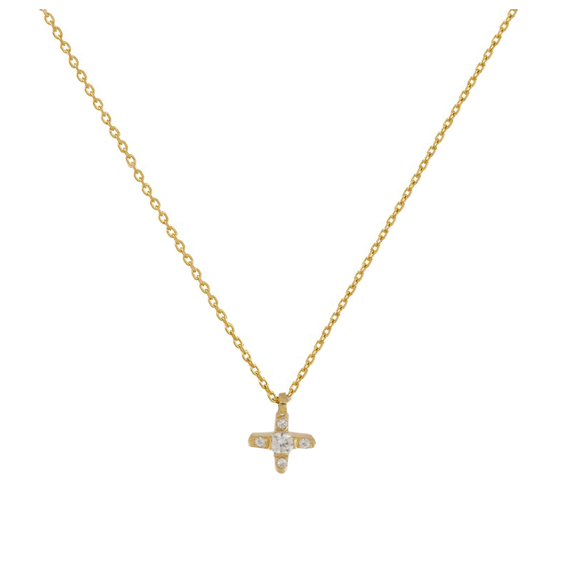 Κολιέ χρυσό 14 καρατίων σταυρουδάκι