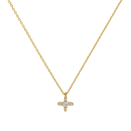 Κολιέ χρυσό 14 καρατίων σταυρουδάκι