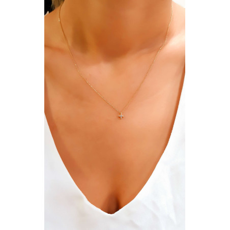 Κολιέ χρυσό 14 καρατίων σταυρουδάκι