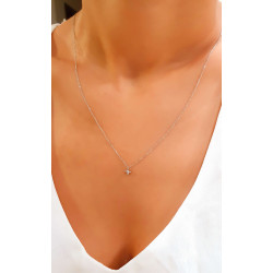 Κολιέ λευκόχρυσο 14 καρατίων σταυρουδάκι