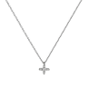 Κολιέ λευκόχρυσο 14 καρατίων σταυρουδάκι