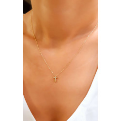 Κολιέ χρυσό 14 καρατίων σταυρουδάκι