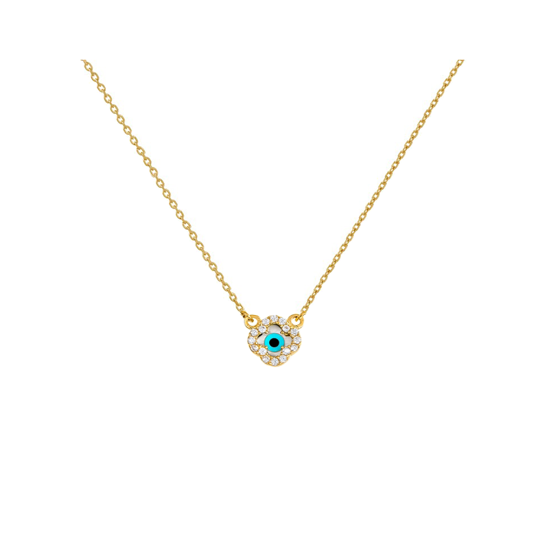 Κολιέ χρυσό 14 καρατίων ματάκι