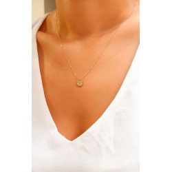 Κολιέ χρυσό 14 καρατίων ματάκι