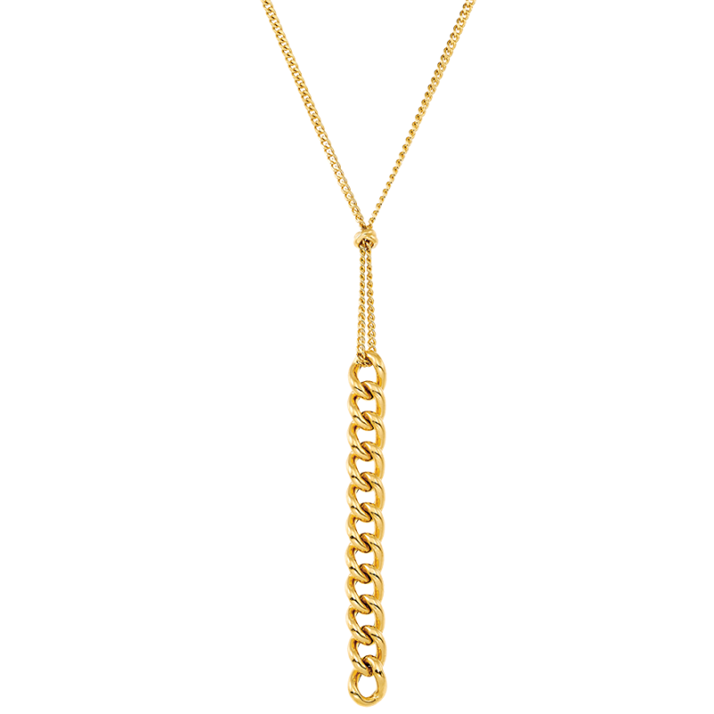 VOGUE Κρεμαστό κολιέ με αλυσίδα σε κίτρινο χρυσό από την σειρά "Αvenue"